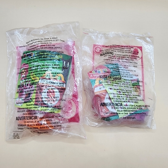 2- 2010/2011 Strawberry Shortcake McDonald's Happy Meal 6 Raspberry T 2 Orange B - Picture 4 of 4